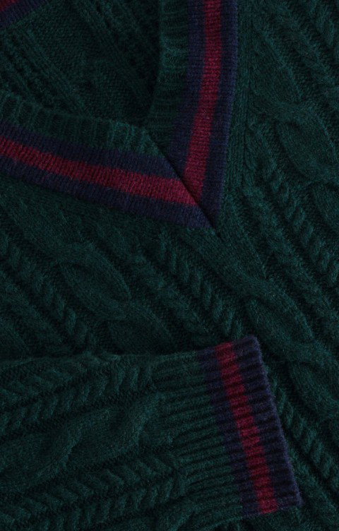 Men's House of Bruar Lambswool Henley V Neck Jumper