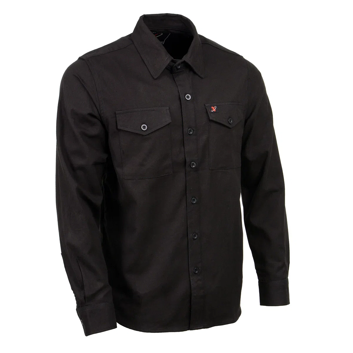 Image of Milwaukee Leather MNG11655 Men's Solid Black Long Sleeve Cotton Flannel Shirt