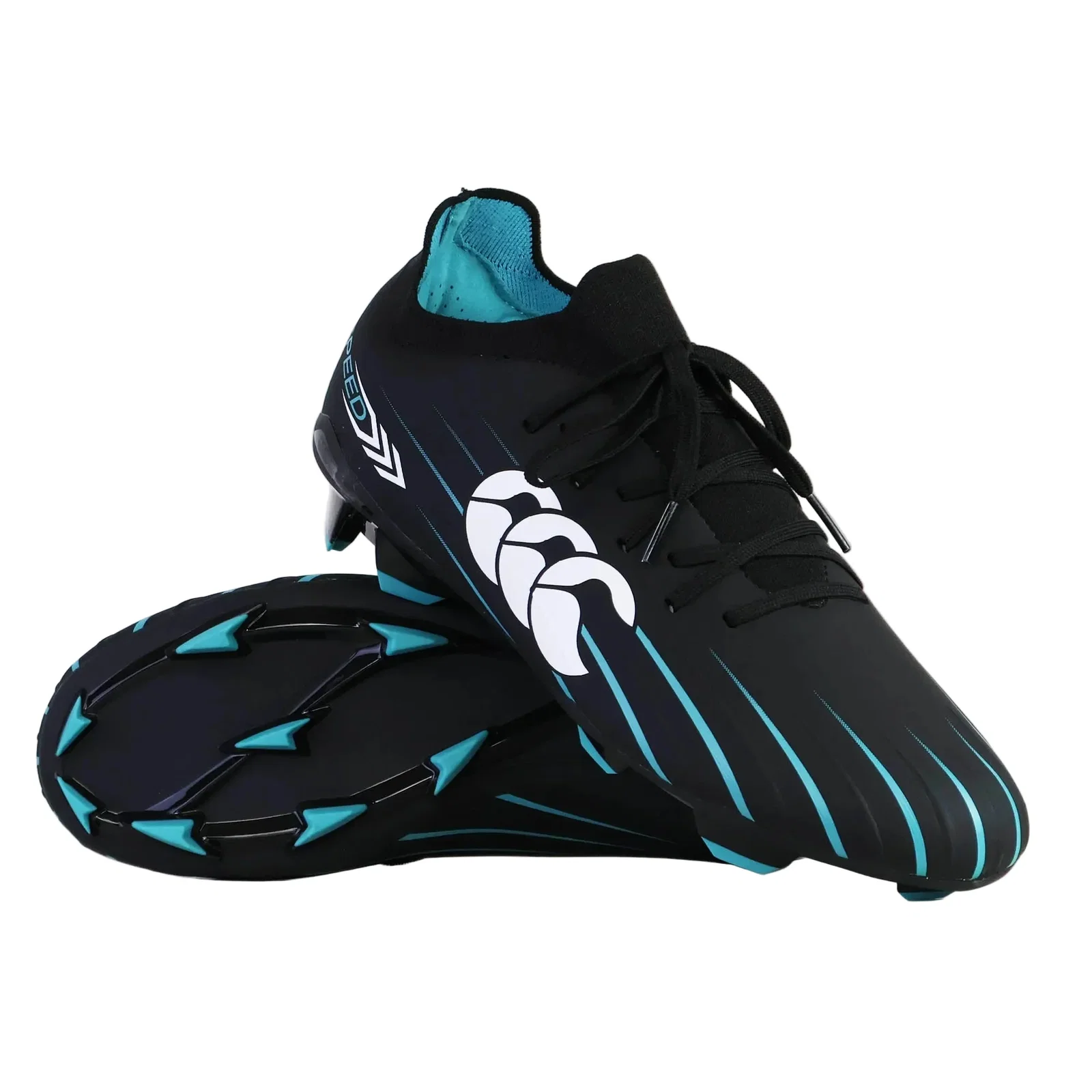 Image of Canterbury Speed Falcon 2.0 Pro FG - Jet Black/Baltic Green&nbsp;