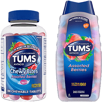 TUMS Antacid Chewy Bites Assorted Berries OR TUMS Antacid Ultra Strength
