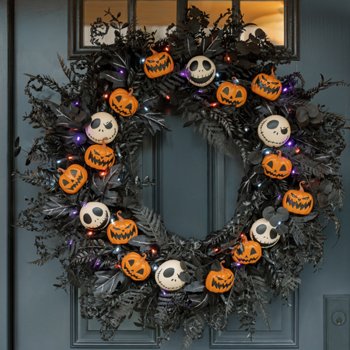 30-inch Disney The Nightmare Before Christmas Pre-Lit LED Wreath