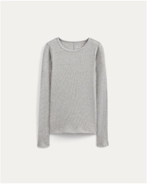 Image | Tissue Boatneck Top | Grey