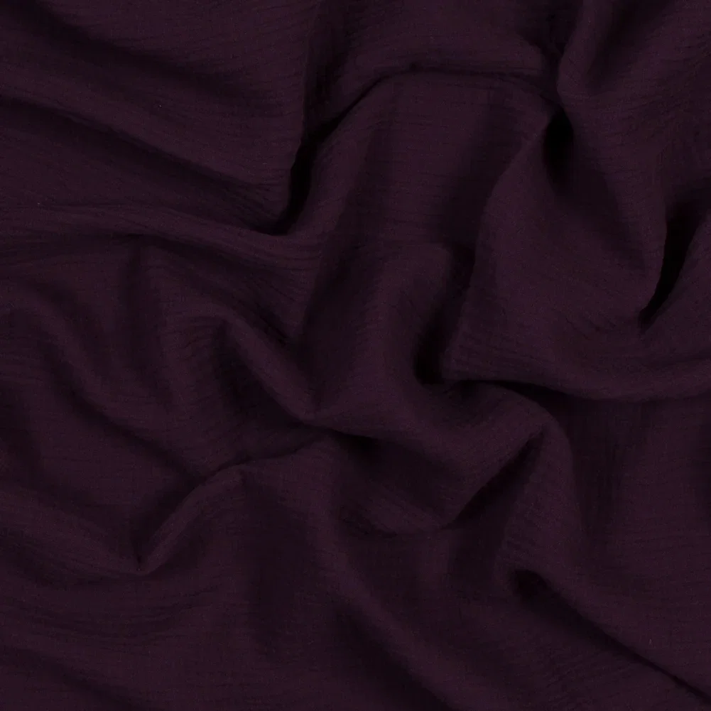 Image of Double Cotton Gauze - Plum - Talamanca Collection