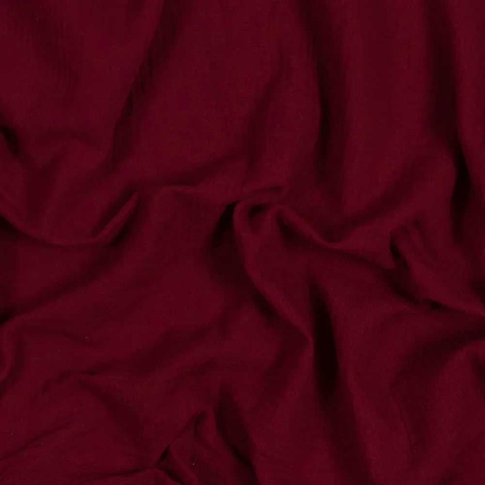 Image of Double Cotton Gauze - Cranberry - Talamanca Collection