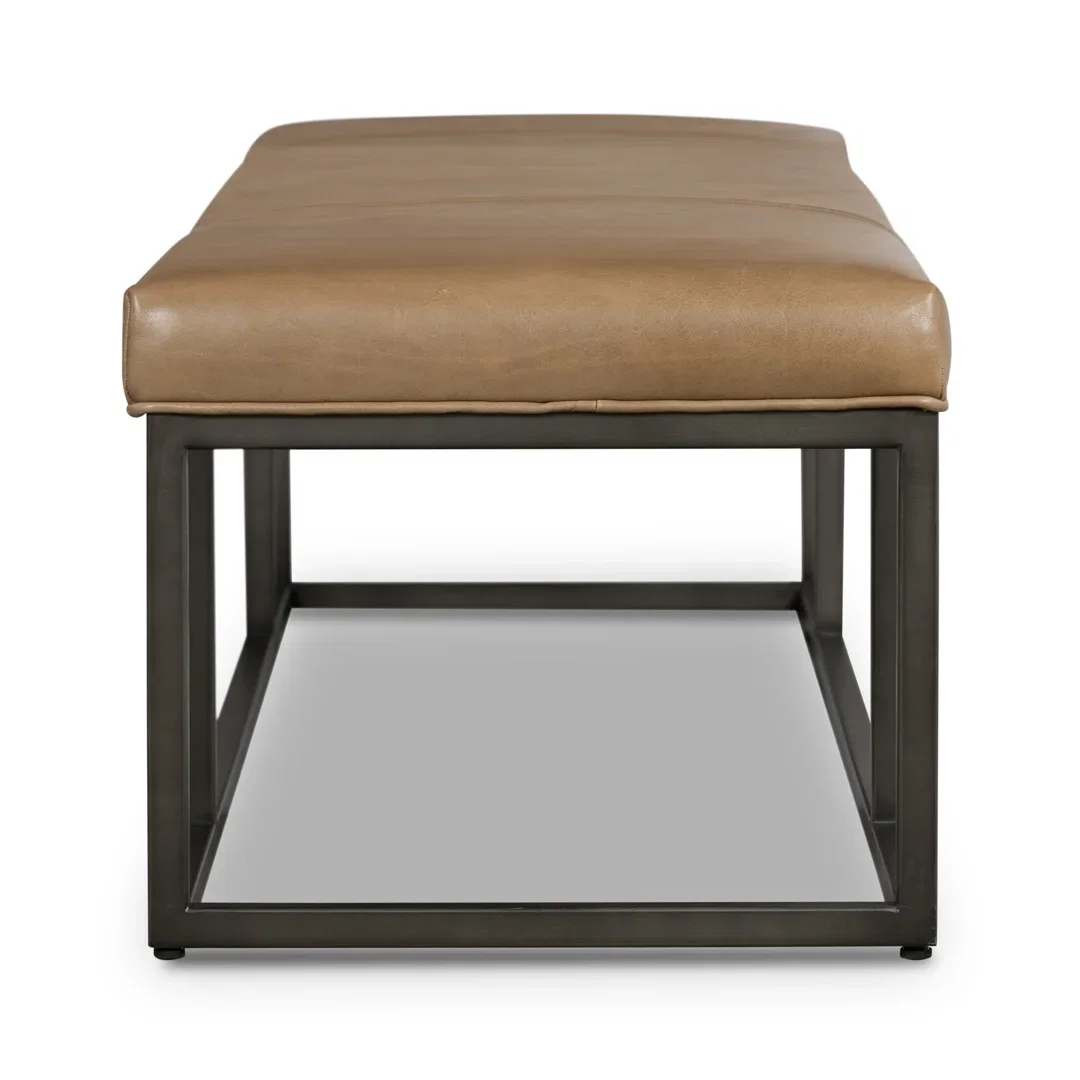 Roux 72" Genuine Leather Dining Bench