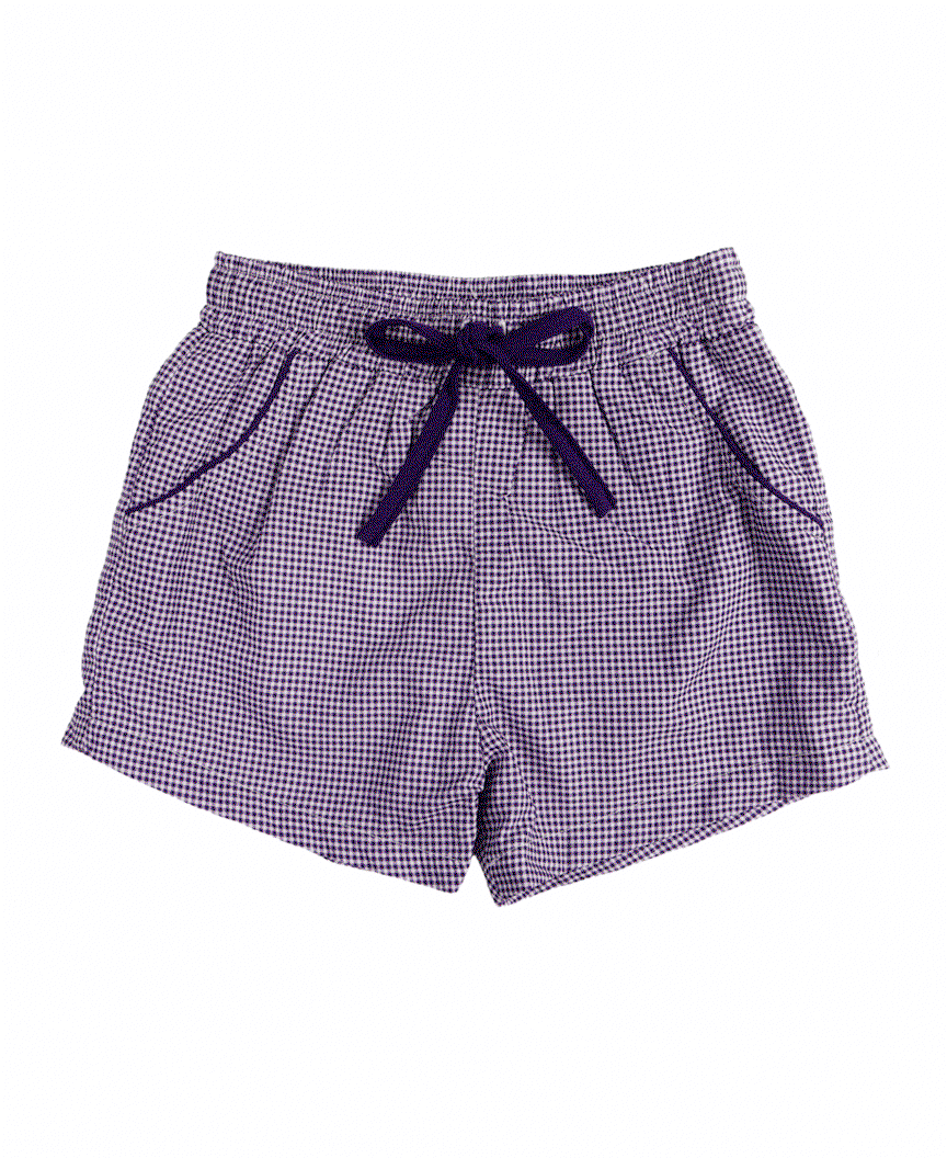 Purple Gingham Shorts