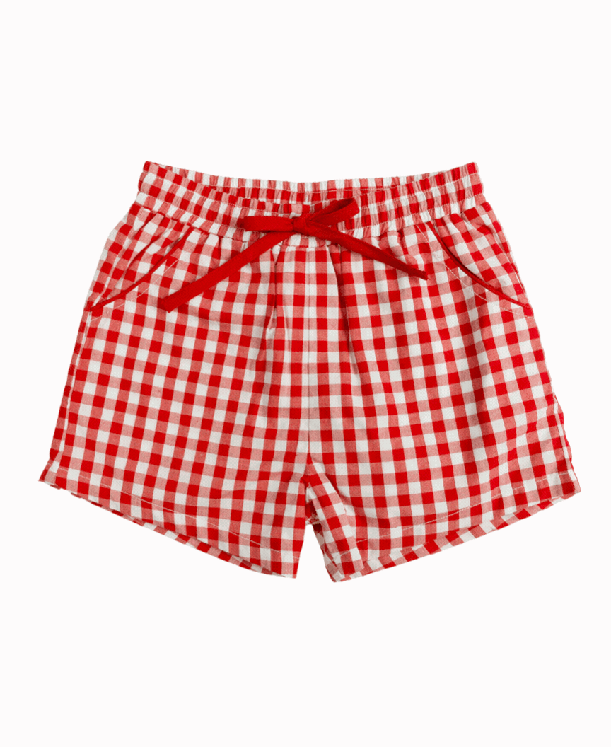Red Checked Shorts