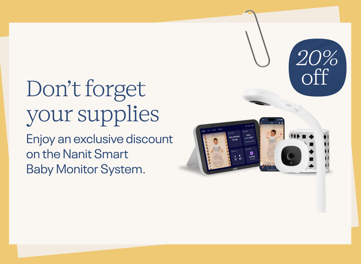 Don't forget your supplies: 20% off the Nanit Smart Baby Monitor System