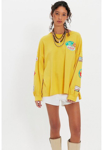 Daydreamer Surf Patched Long Sleeve Tee