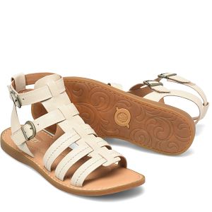 Iana sandal in Cream (White).