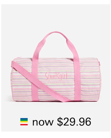 REWIND LOGO DUFFLE - PINK STRIPE