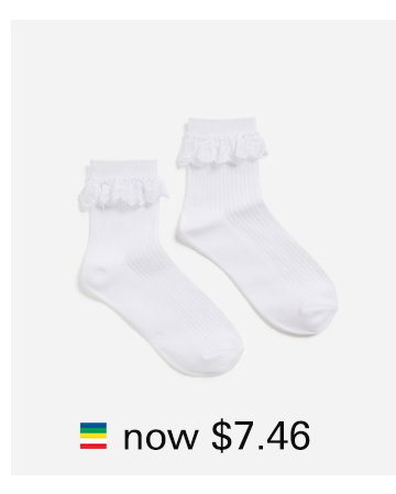 LACE RUFFLE FOLD OVER SOCK