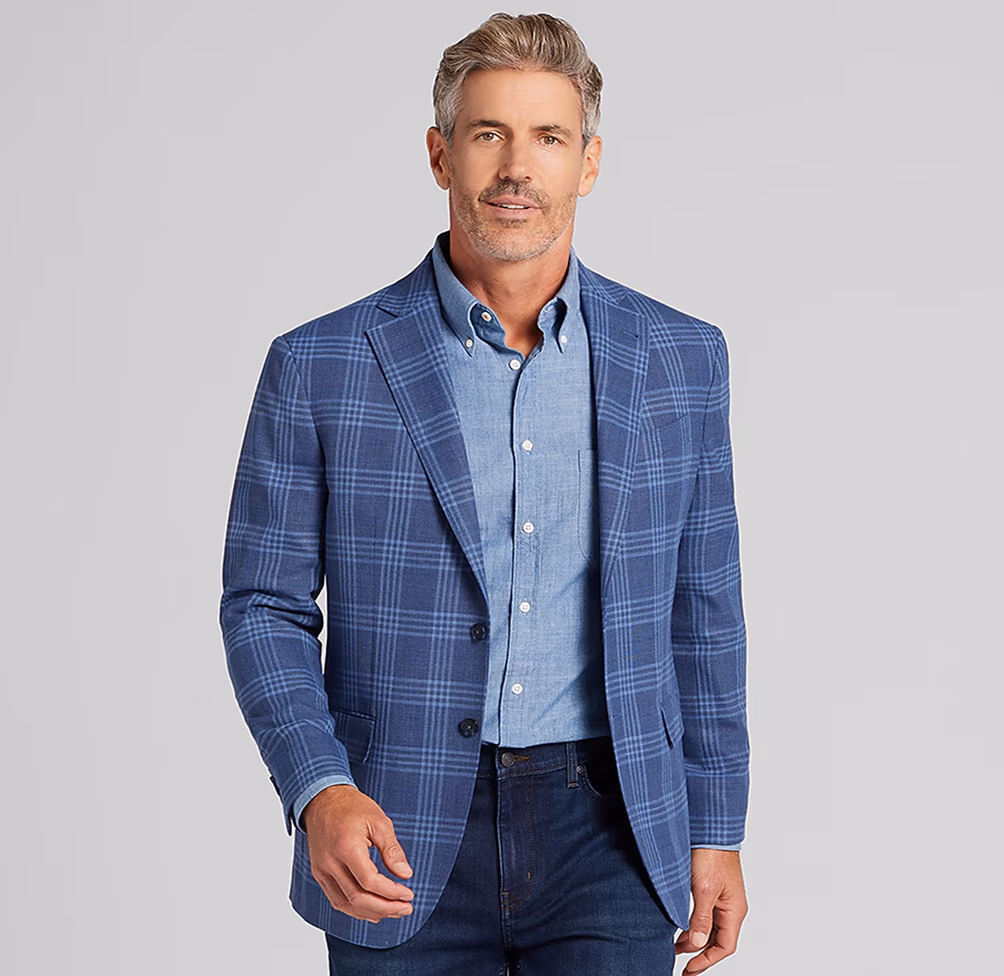 Joseph Abboud Modern Fit Plaid Sport Coat