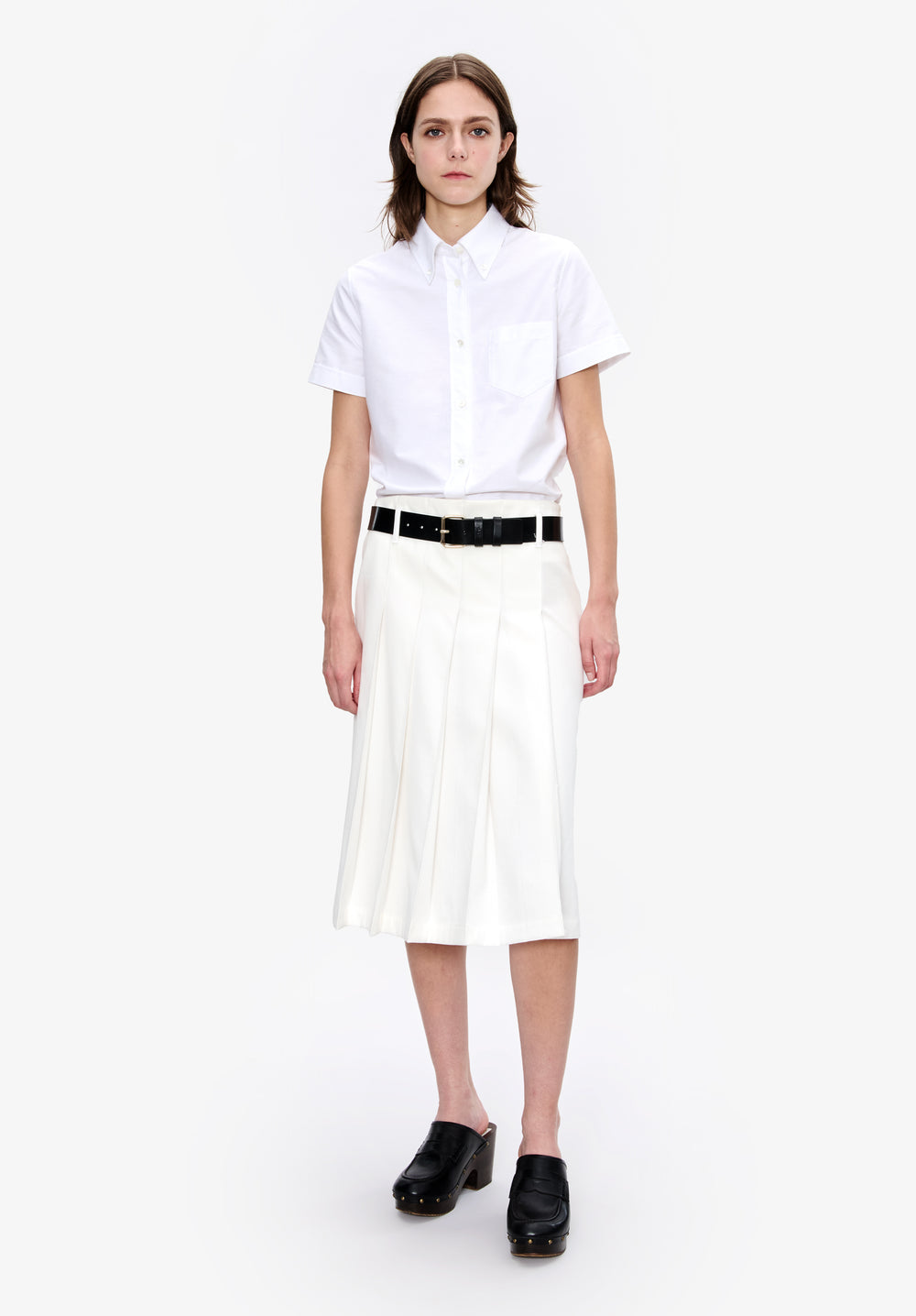 A.P.C. model in a shirt from the Summer collection