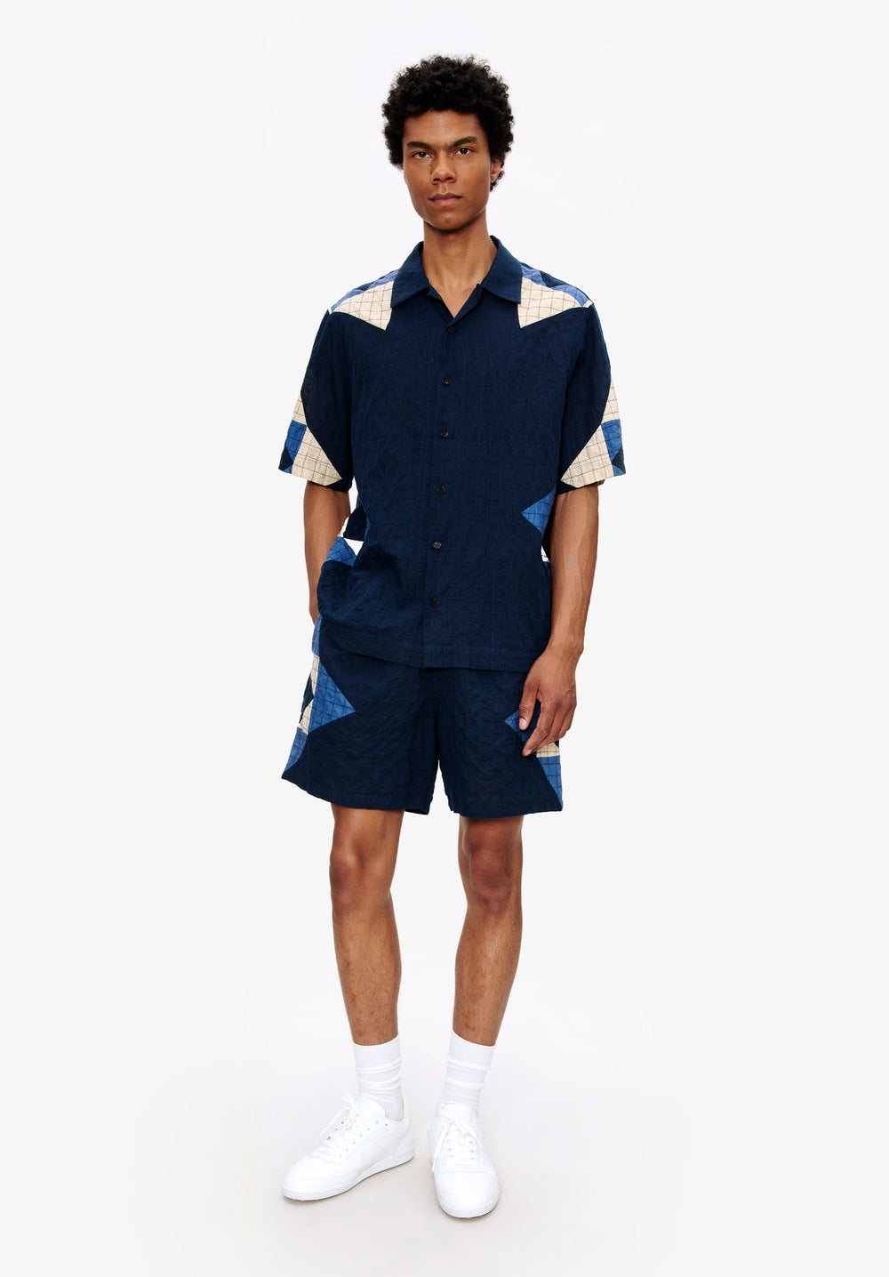 A.P.C. model in a summer outfit