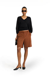 Shop Womens V-Neck Balloon Sleeve Sweater