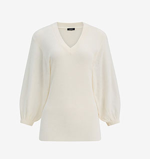 Shop Womens V-Neck Balloon Sleeve Sweater