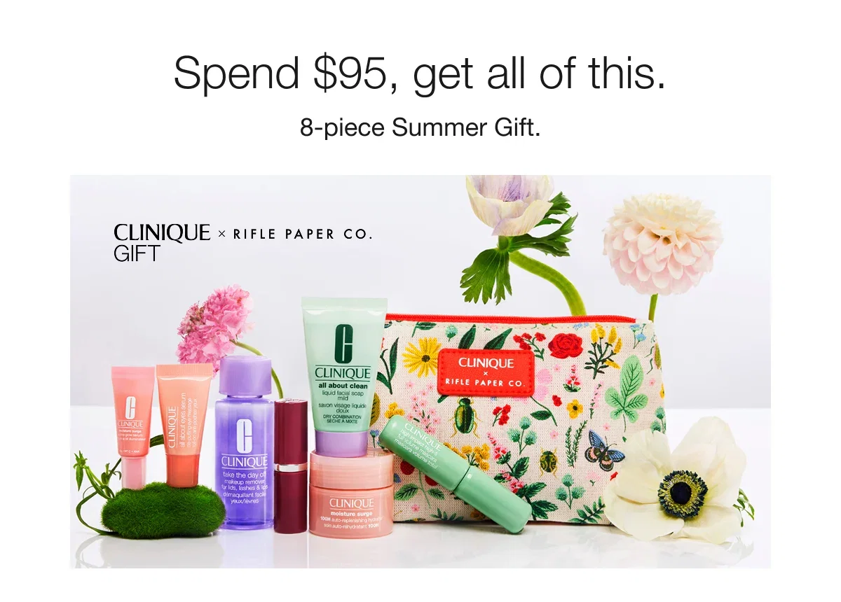 Spend $95, get all of this. | 8-piece Summer Gift.