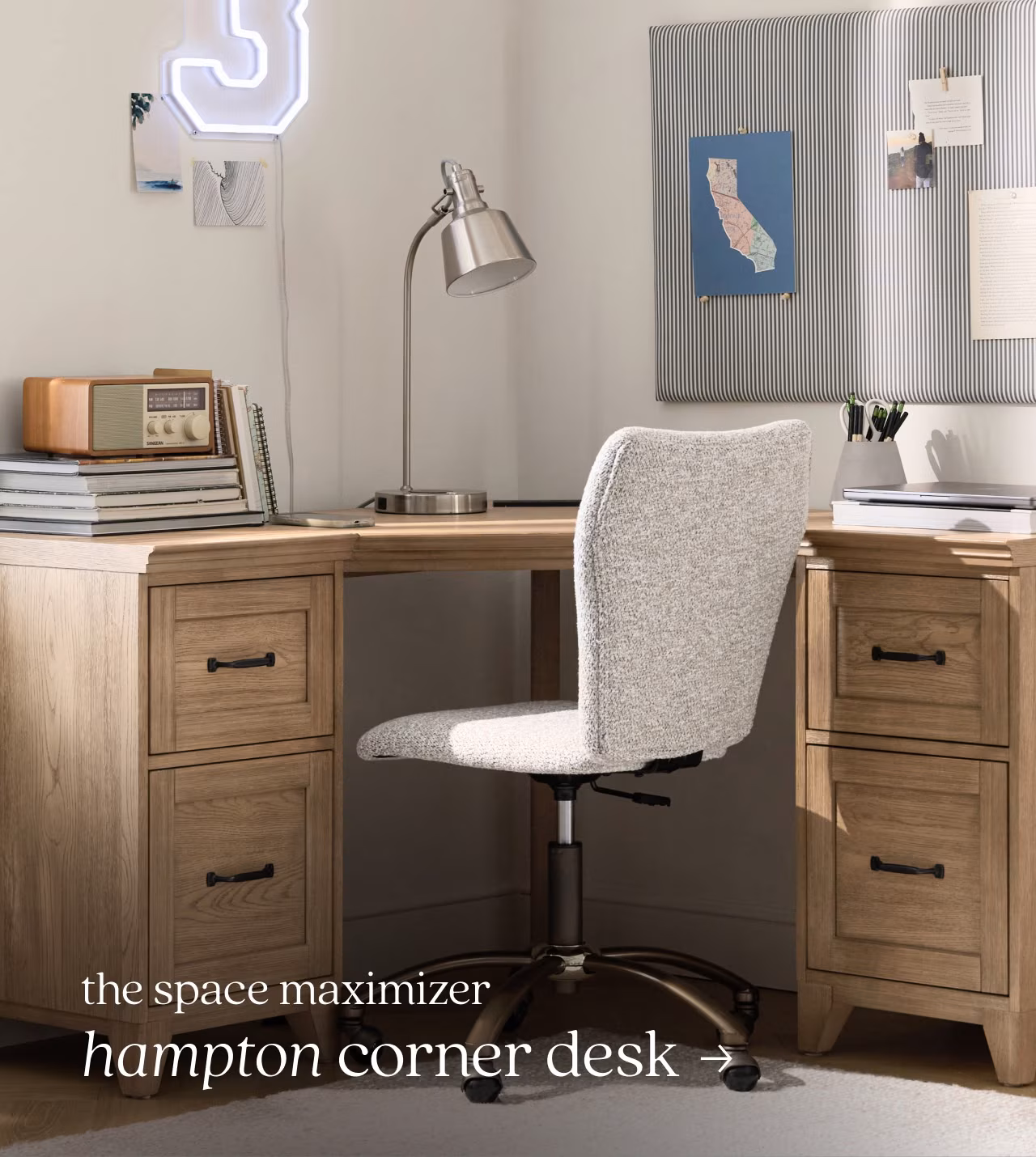 Hampton corner desk