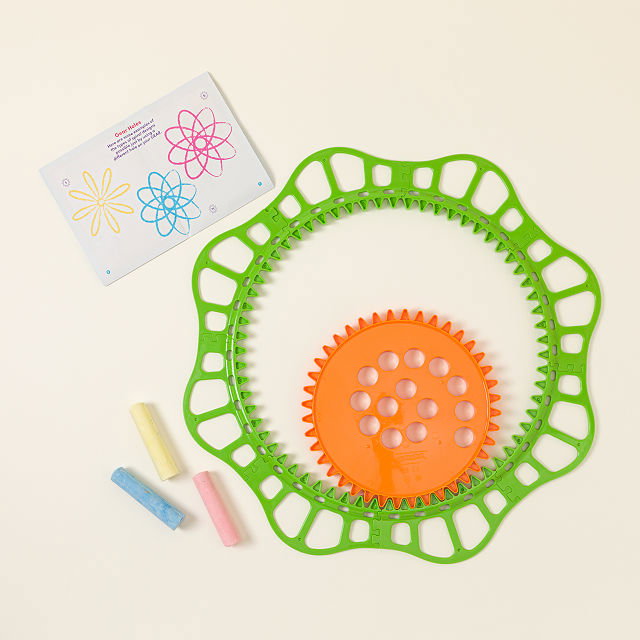 Giant Sidewalk Chalk Spirograph