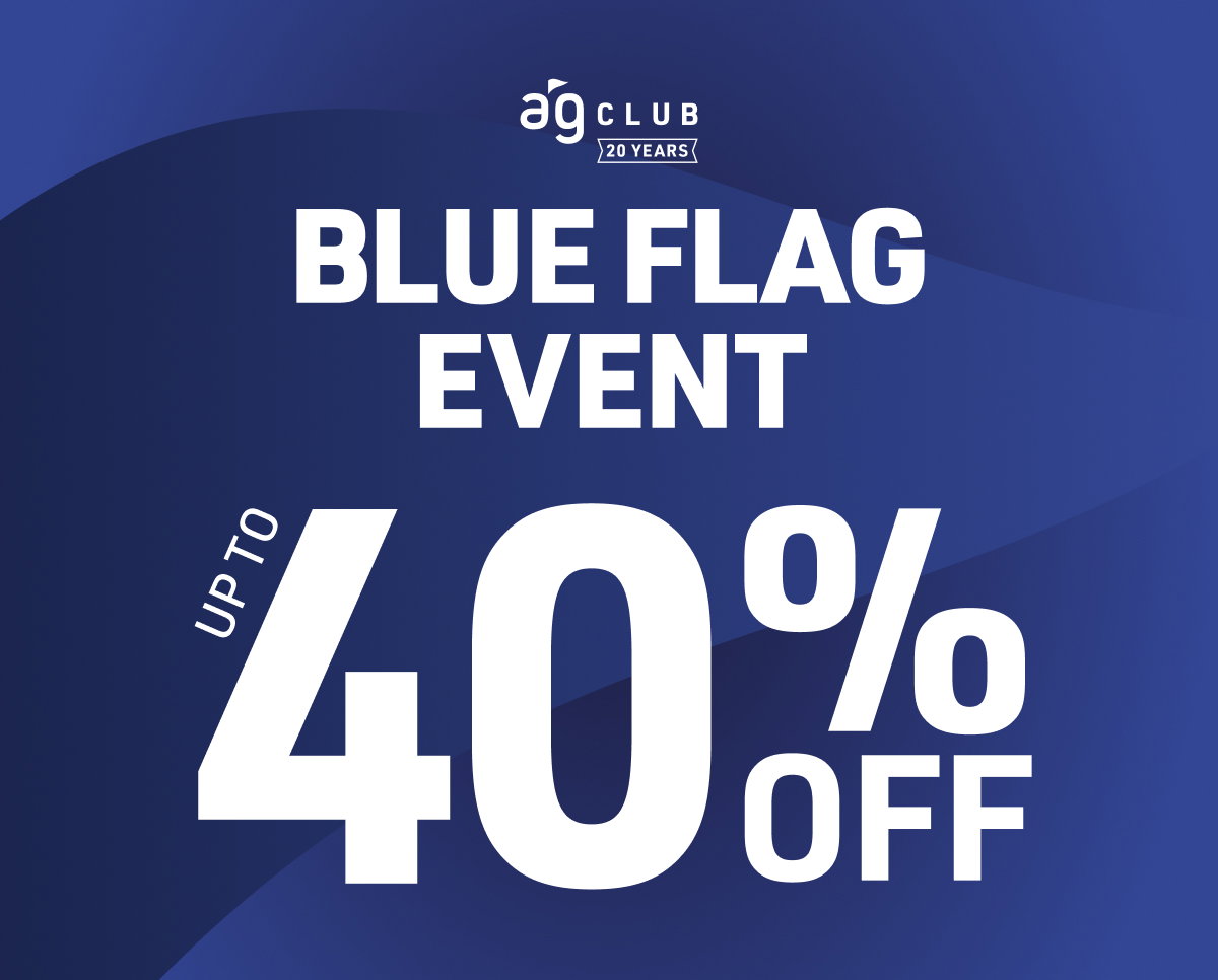 Up to 40% off in our Blue Flag Sale