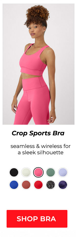 Hanes Moves Women's Crop Sports Bra, Racerback