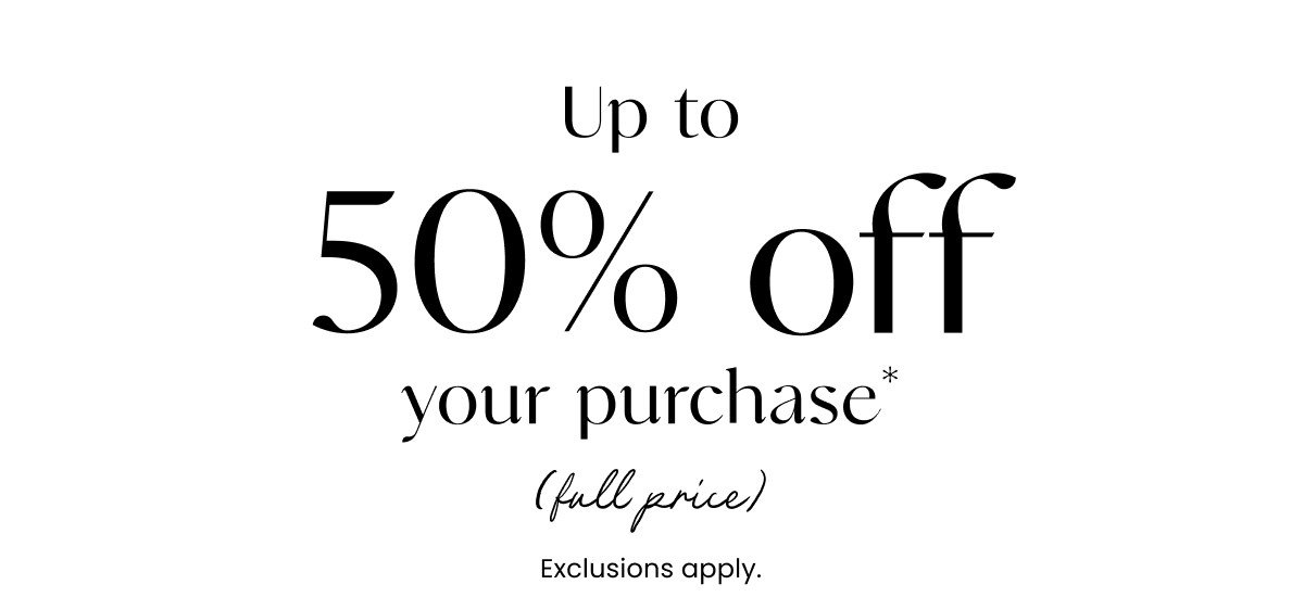 50% off + free shipping