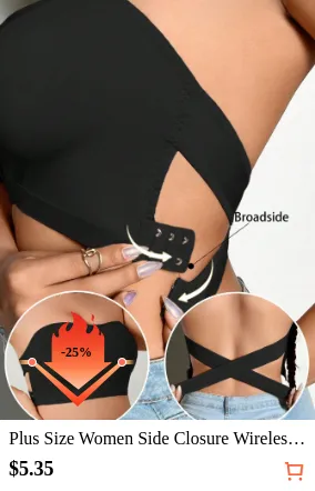 Plus Size Women Side Closure...