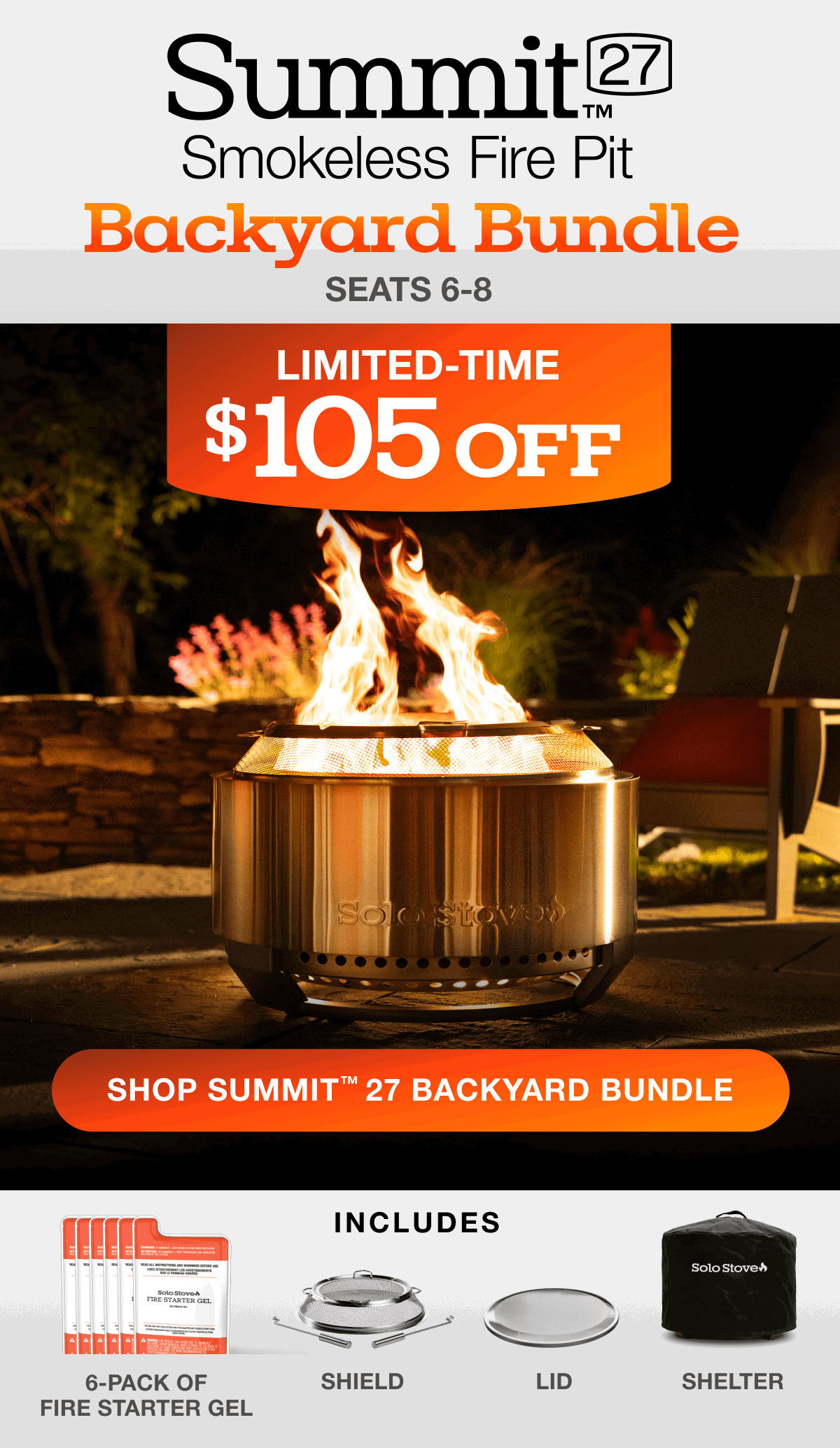 Summit 27 Fire Pit Backyard Bundle