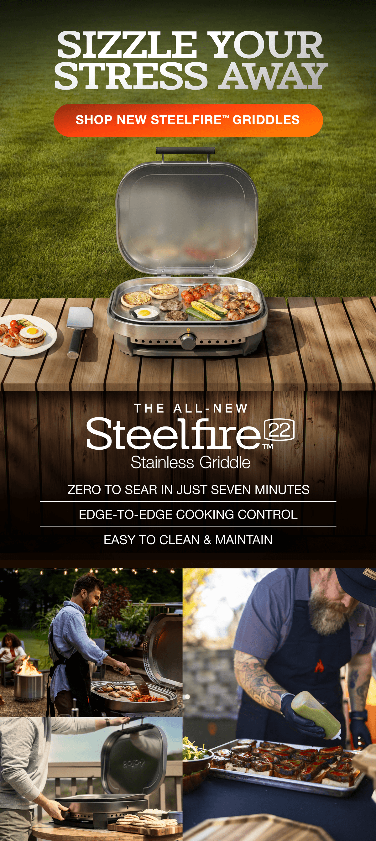 Steelfire 22 Stainless Griddle