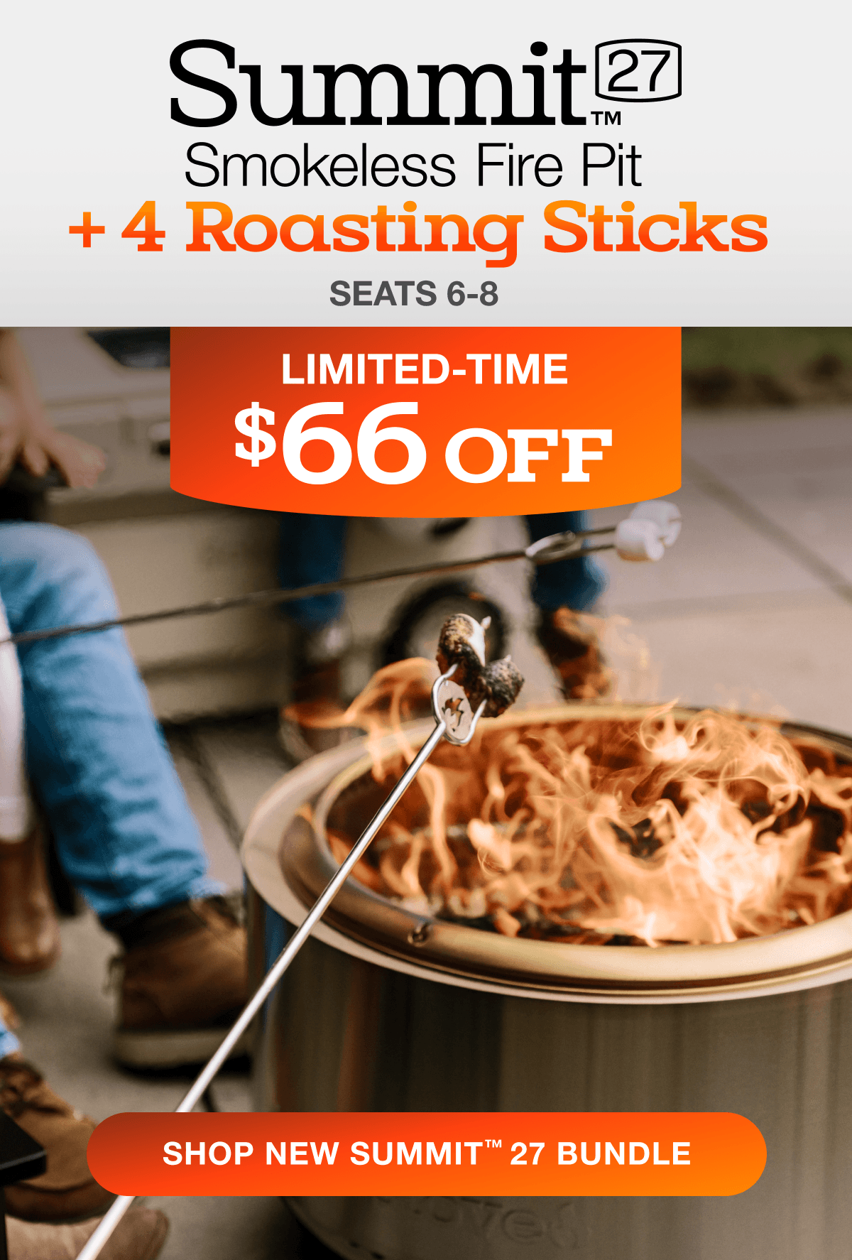 Summit 27 Fire Pit + Roasting Sticks Bundle