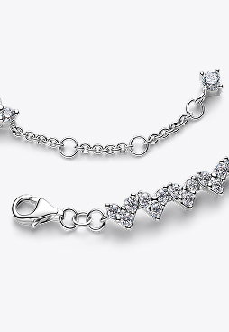 Triple Stone Heart Bracelet