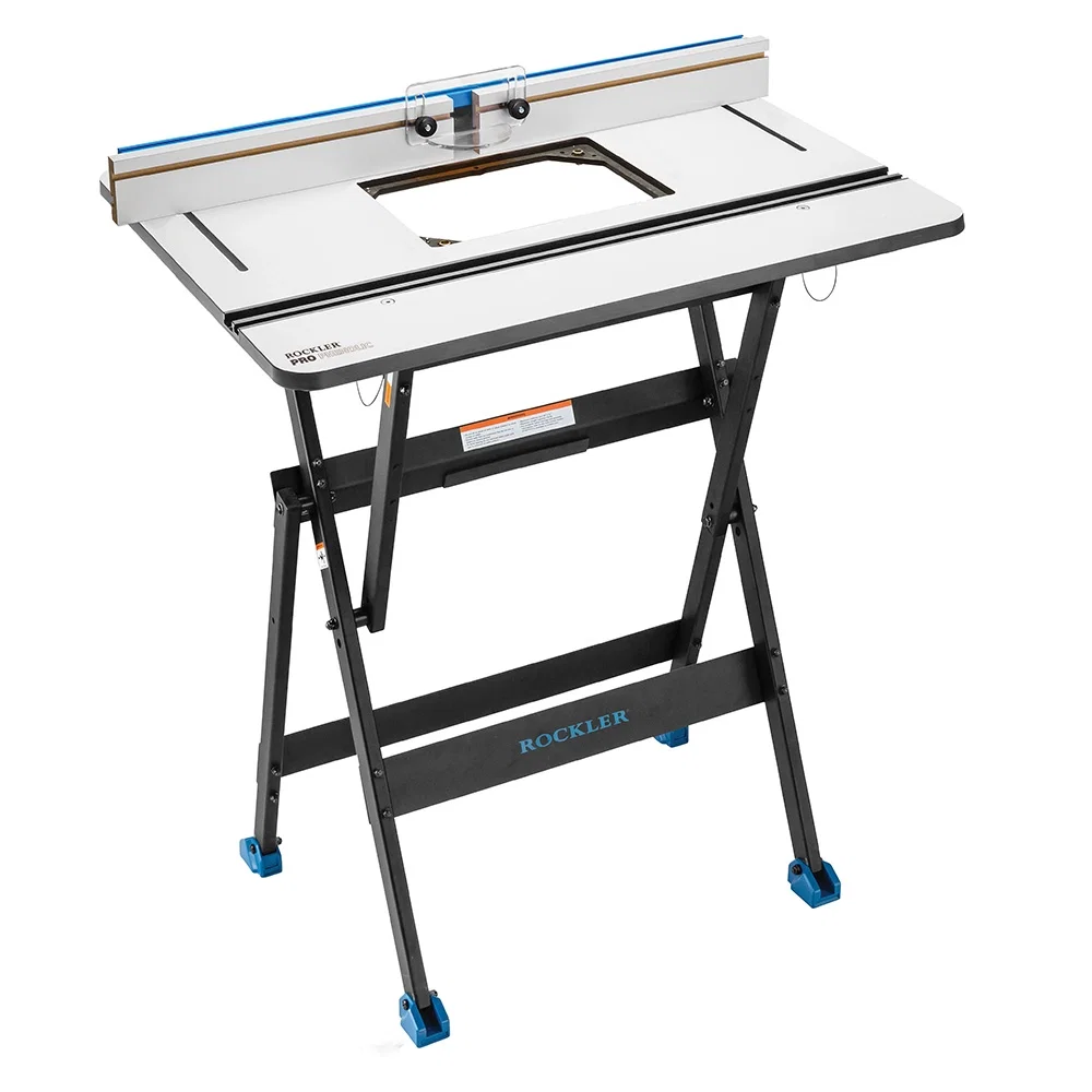 Rockler Phenolic Router Table with Fence and Rock-Steady Folding Stand