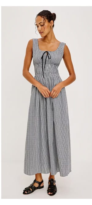 Jodie Dress In Black Gingham
