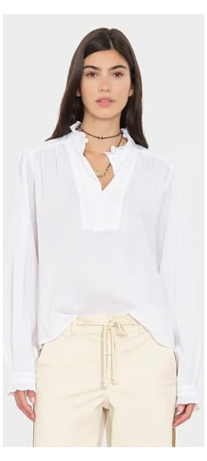 Dorien Top In White