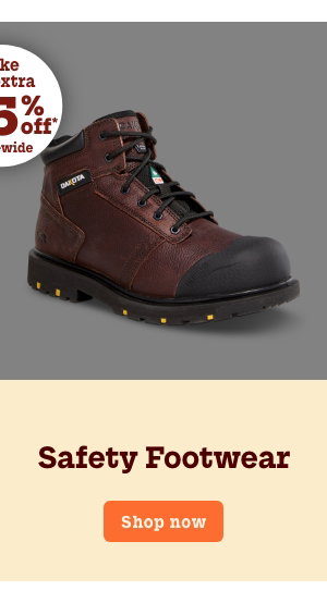 Safety Footwear Take an extra 25% off* storewide