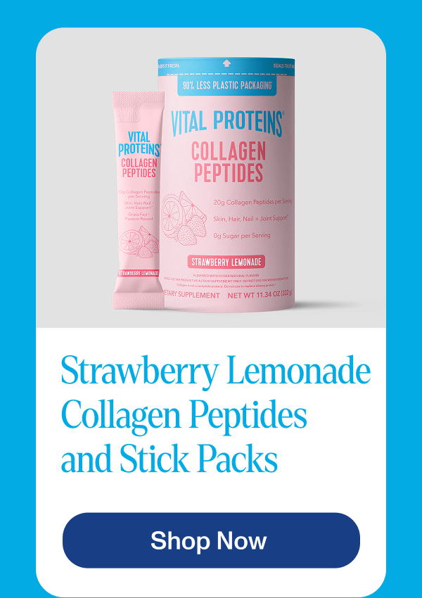 Strawberry Lemonade Collagen Peptides & Stick Packs 