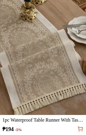 1pc Waterproof Table Runner With...