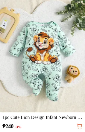1pc Cute Lion Design Infant...