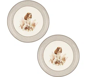 Southern Living® Hunting Dogs Collection Spaniel Accent Plates, Set of 2, $28