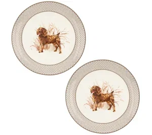Southern Living® Hunting Dogs Collection Boykin Accent Plates, Set of 2, $28