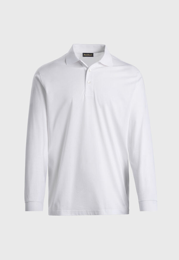 Image of MERCERIZED COTTON LONG SLEEVE POLO