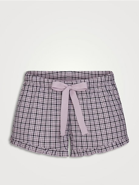Cotton Poplin Sleep Ruffle Shorts
