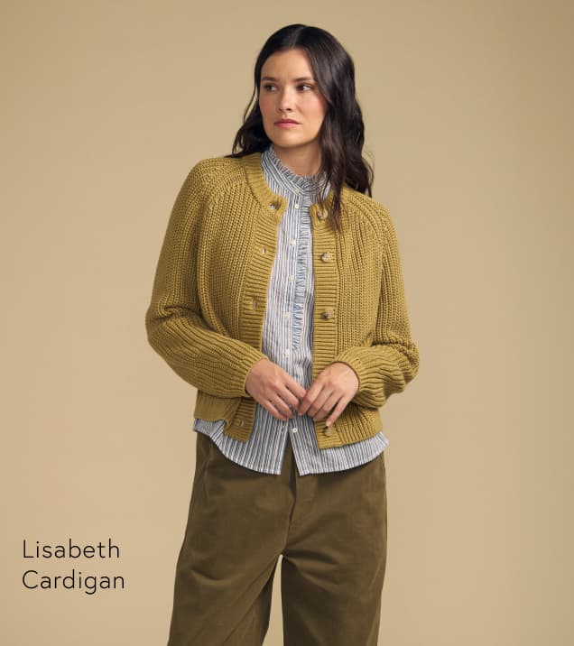 Image of model wearing Lisabeth in Khaki.