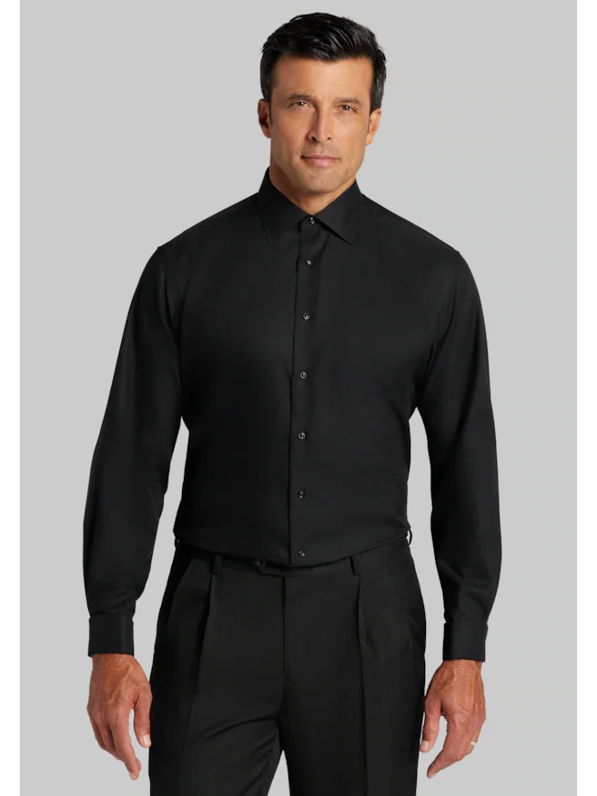Reserve Collection Tailored Fit Textured Formal Dress Shirt