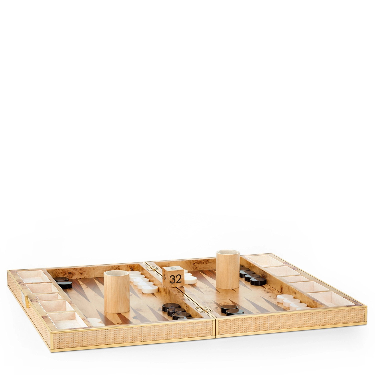 COLETTE CANE BACKGAMMON SET