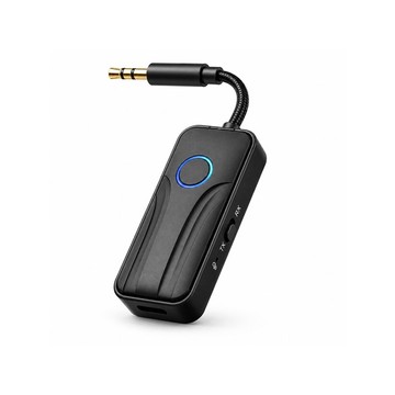 Bluetooth 6.0 Transmitter Receiver - 3.5mm Aux, TX/RX Switch - Black
