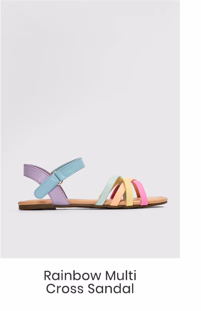 Rainbow Multi Cross Sandal