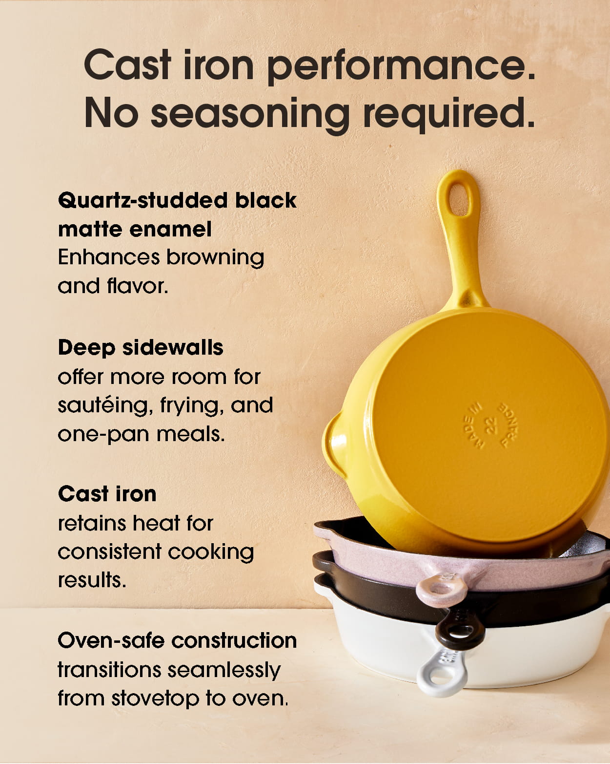 Exceptional STAUB Performance. No Seasoning Required.