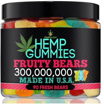Hemp Gummies Fruity Bears-Made In USA-Natural Calm, Relax, Sleep